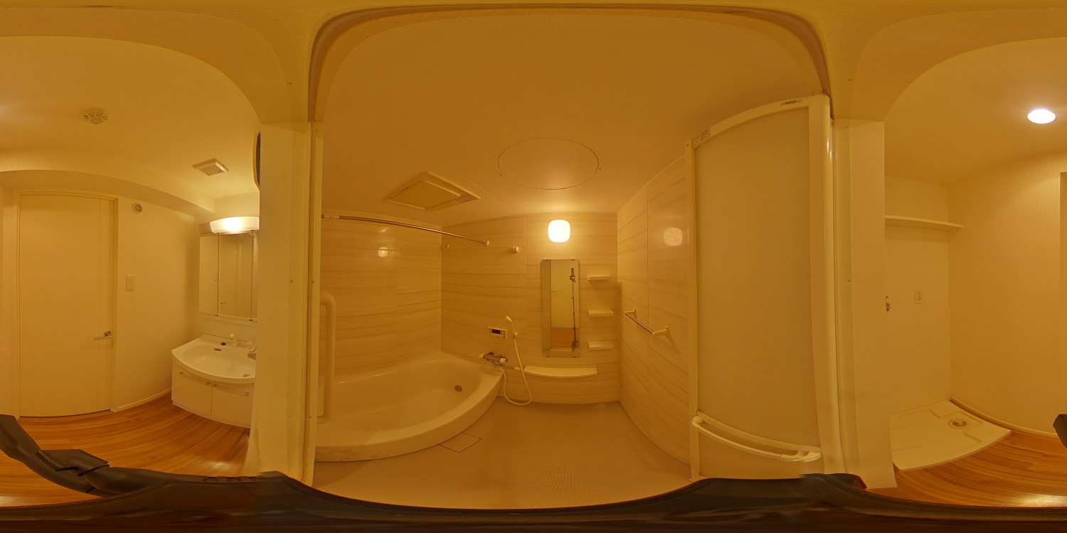 ※102号室のパノラマ写真です