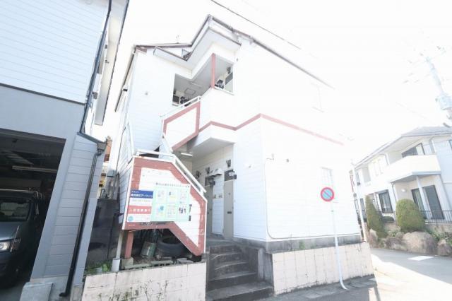 【南区桧原】今南区でいちばんお手頃なお家賃のお部屋、１R+ロフト☆もちろん敷金礼金ゼロ！二階（最上階）の角部屋、エアコンも照明もカーテンもついてます！モニターホン付きでセキュリティもしっかり安心☆【鬼ノ木団地バス停徒歩5分】