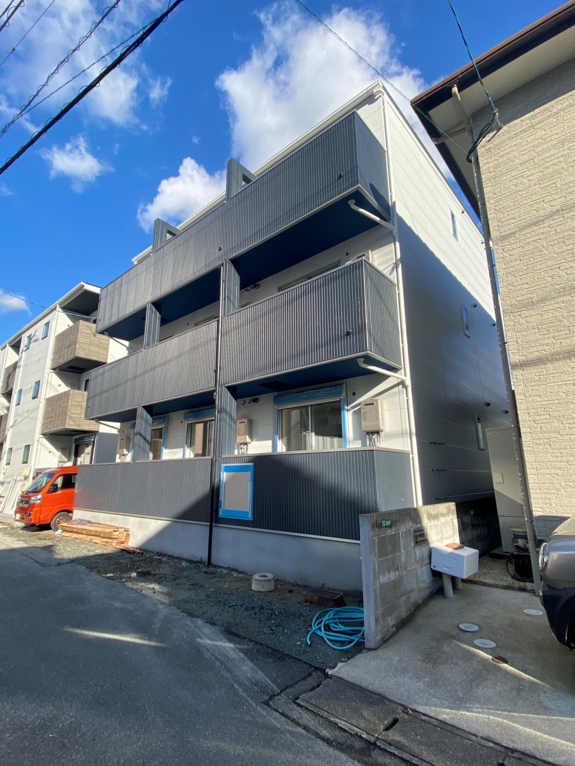 【JR二日市駅徒歩9分】2023年1月完成予定の新築1kのお部屋です。ネット無料、オートロック設置済み物件です。【筑紫野市湯町】